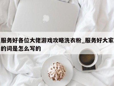 西安服务好各位大佬游戏攻略洗衣粉_服务好大家的词是怎么写的 